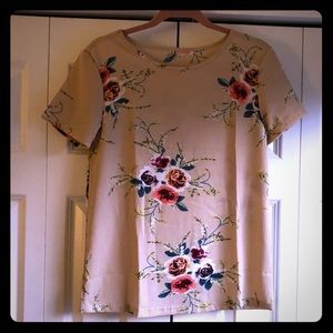 Short Sleeve Floral Blouse